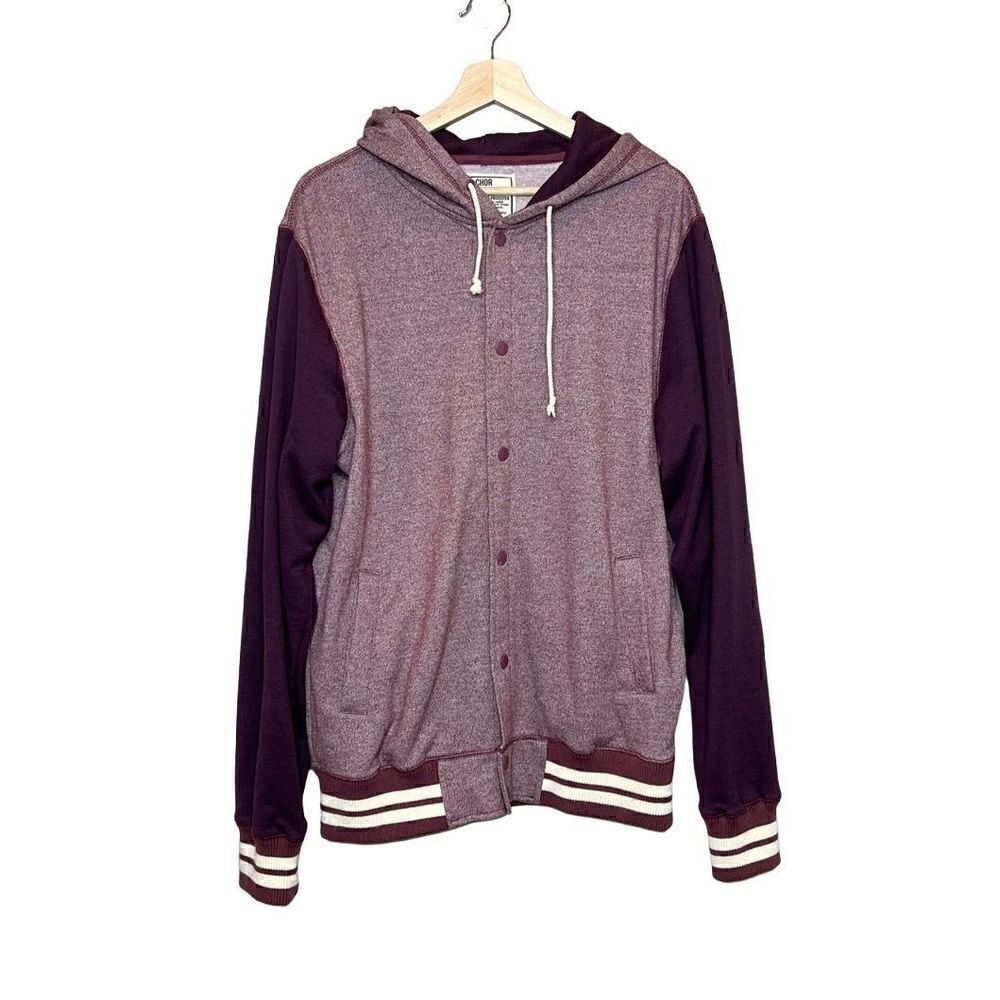 Chor full snap down varsity hoodie size L